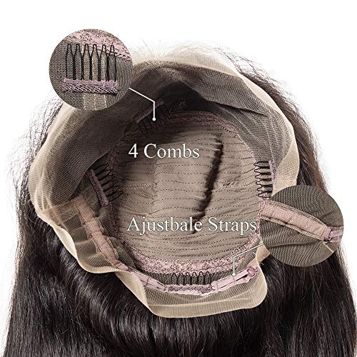 Brazilian, Remy, Virgin, Unproccesed, Human Hair, 24 inch, 360 Full Lace Wig, Pre Plucked Hairline, Bleached Knots, Baby Hair