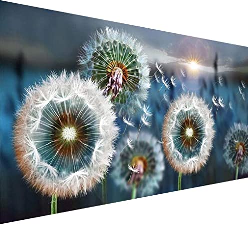 5D Lake Diamond Painting , Diamond Painting Moon Kits for Adults,DIY Full Drill Crystal Rhinestone Arts and Crafts, Gem Art Paints with Diamond Home Wall Decor 27.5 X 15.7inch