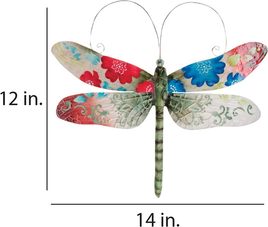 Dragonfly Wall Decor Peacock 14 Inches Length x 1 Inch Width x 12 Inches Height