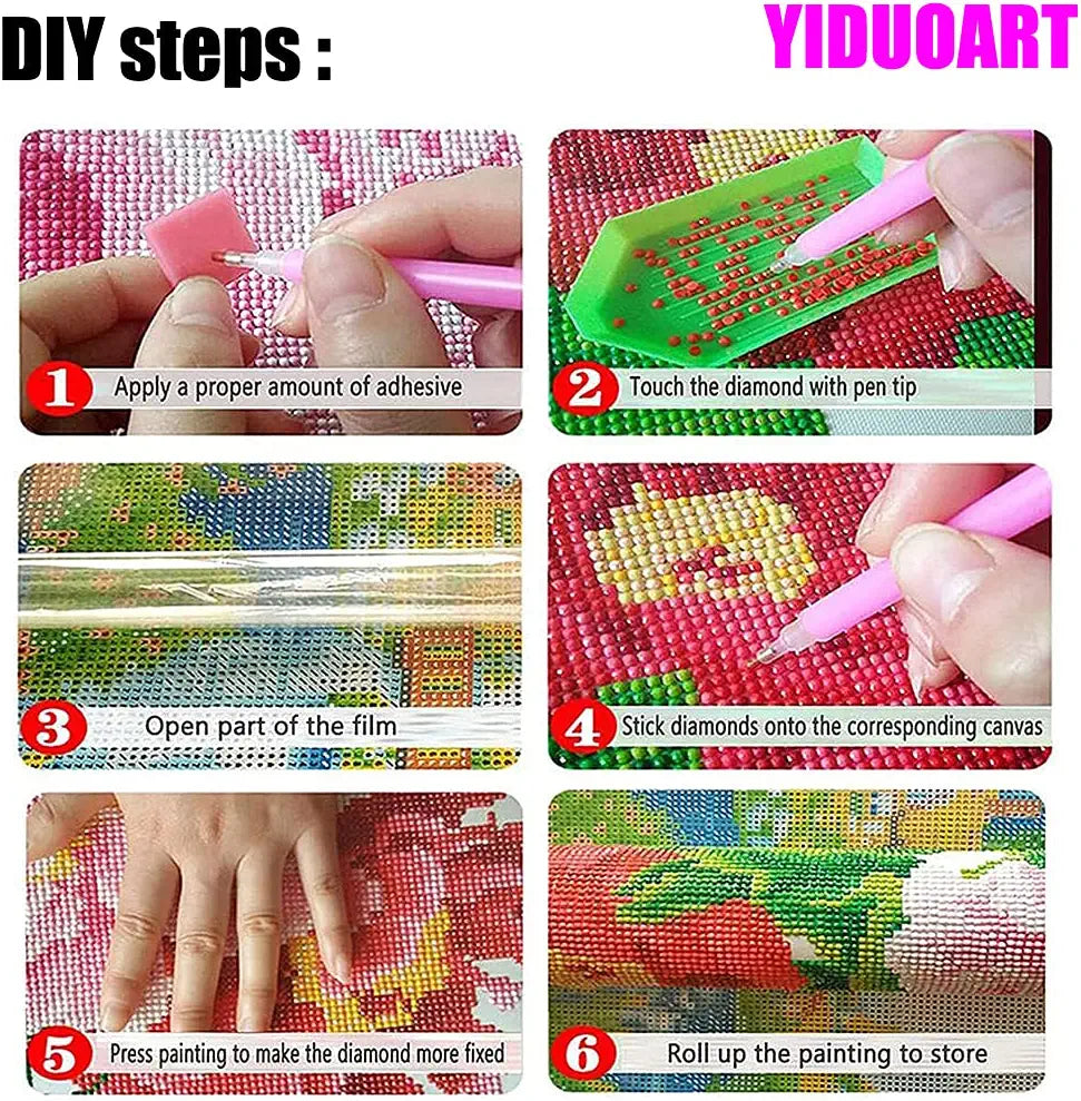 Stitch Diamond Painting Kits for Adults and Kids Canvas size : 12 x 16 inch 5D DIY Diamond Art Kits Round Full Drill Paint with Diamonds Crystal Rhinestone Cross Stitch