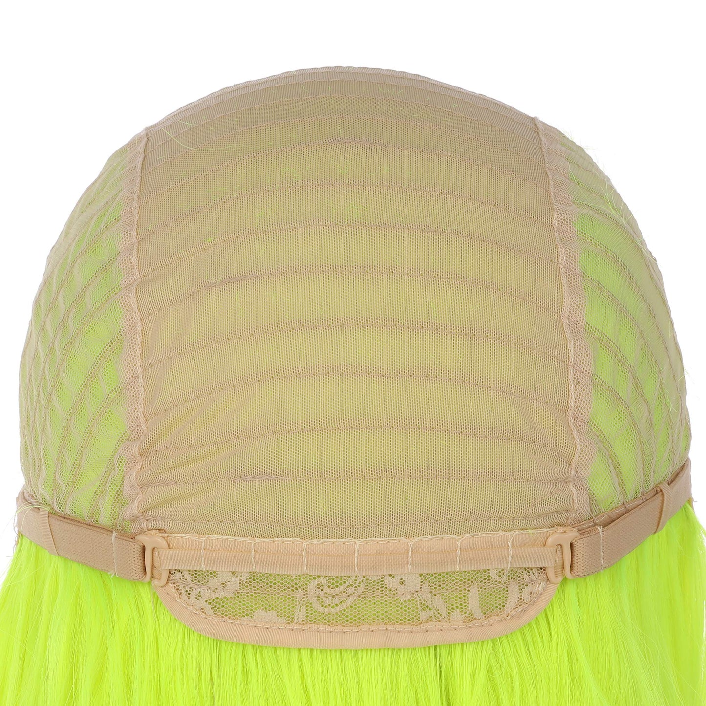 Fluorescent Green Synthetic Wigs for Women Soft Green Long Body Wave Hair Wig with Baby Hair Glueless Heat Resistant Fiber Hair for Cosplay Party Use 24 inches