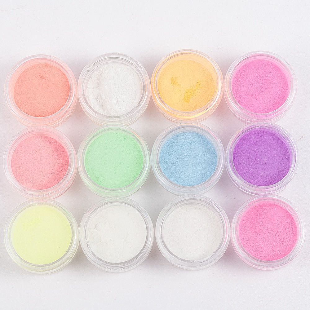 Glow In Dark Nail Pigment Powder Luminous Nail Art Decorations