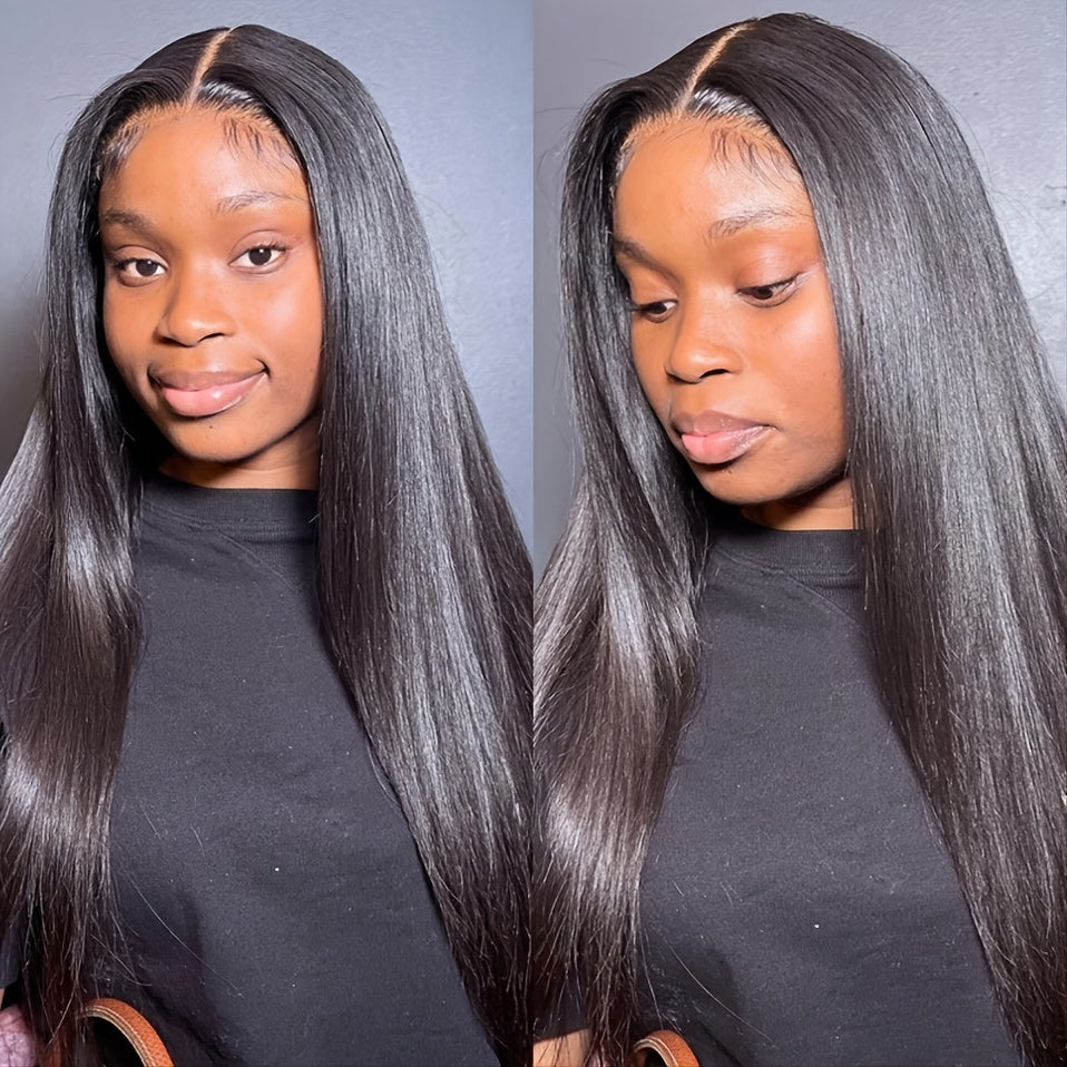 Brazilian Long Straight Human Hair Wigs 13x4 Lace Front Wig For Women Real Hair Frontal Closure Wig Pre Plucked 13-32 Inches