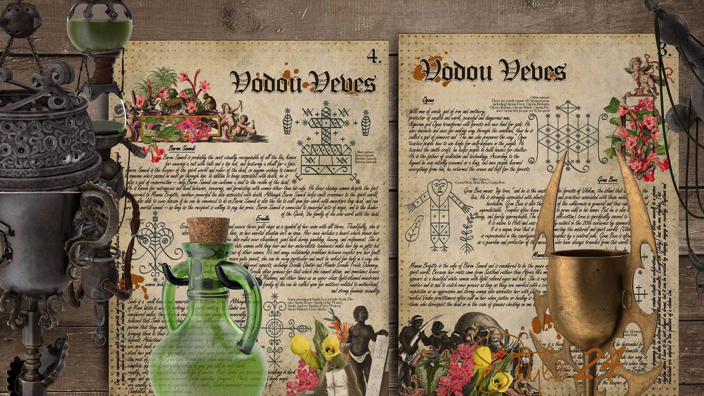 Book of Shadows No 7  Printable pages of Signs Symbols Voodoo Spiritual Symbolism Printable Voudoun BOS Wiccan Witchcraft Ancient