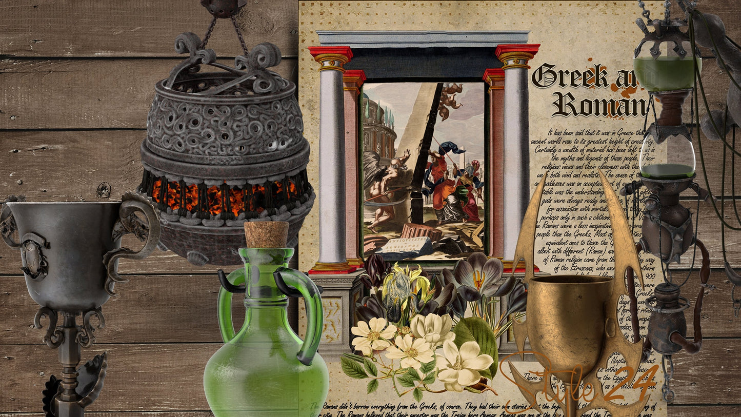 Book of Shadows no 9  Printable pages of Signs Symbols Greek and Roman Spiritual Symbolism Printable Book of Shadows Wiccan Witchcraft Ancient Signs