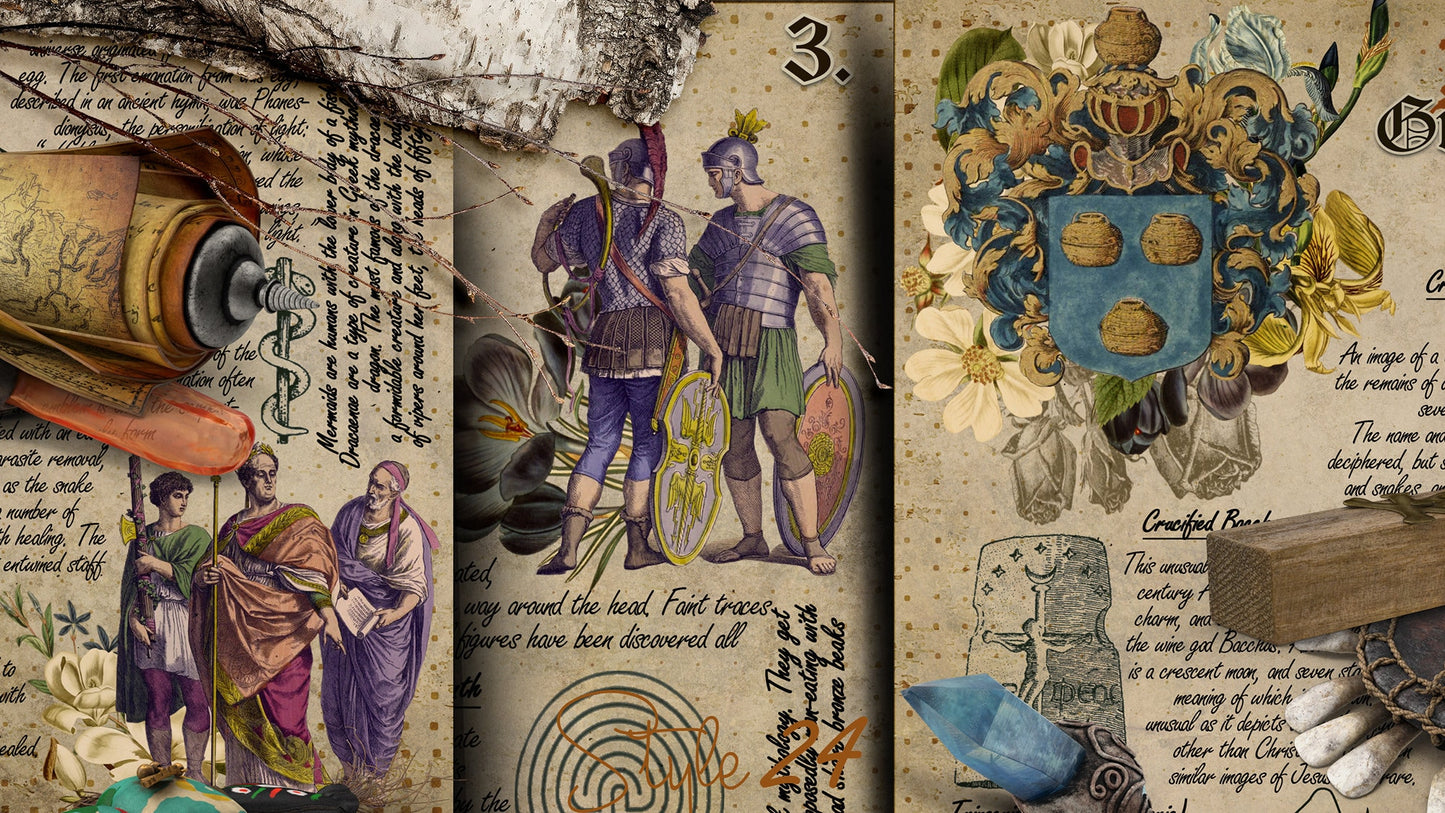 Book of Shadows no 9  Printable pages of Signs Symbols Greek and Roman Spiritual Symbolism Printable Book of Shadows Wiccan Witchcraft Ancient Signs