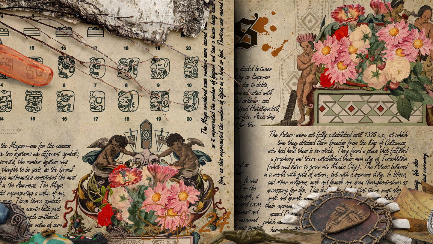 Book of Shadows No 6 Printable pages of Signs Symbols Aztec and Mayan Spiritual Symbolism Printable BOS Wiccan Witchcraft Ancient