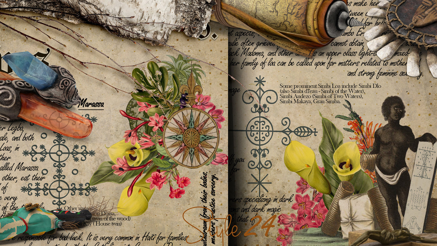 Book of Shadows No 7  Printable pages of Signs Symbols Voodoo Spiritual Symbolism Printable Voudoun BOS Wiccan Witchcraft Ancient