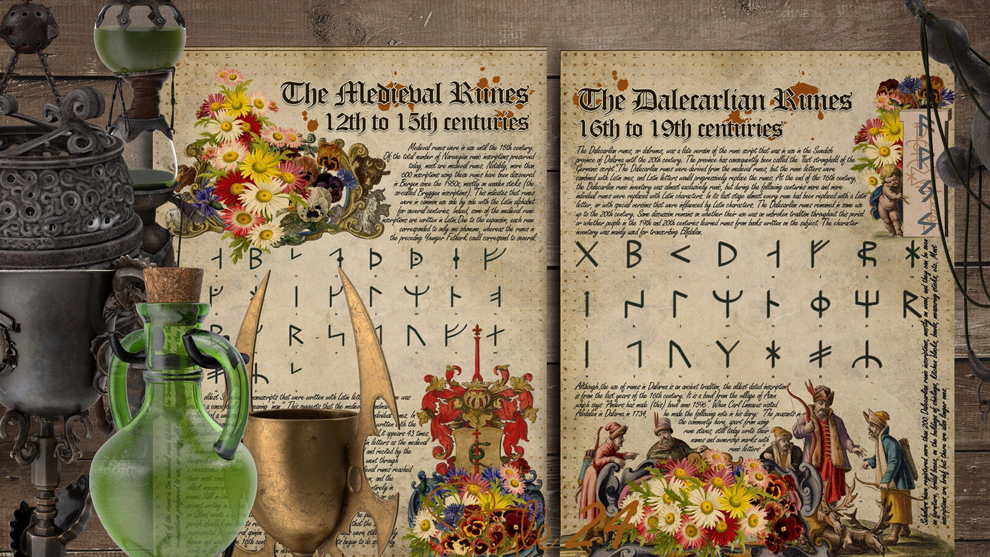 Book of Shadows No 8 Printable pages of Signs Symbols Runic Spiritual Symbolism Printable Runes BOS Wiccan Witchcraft Ancient