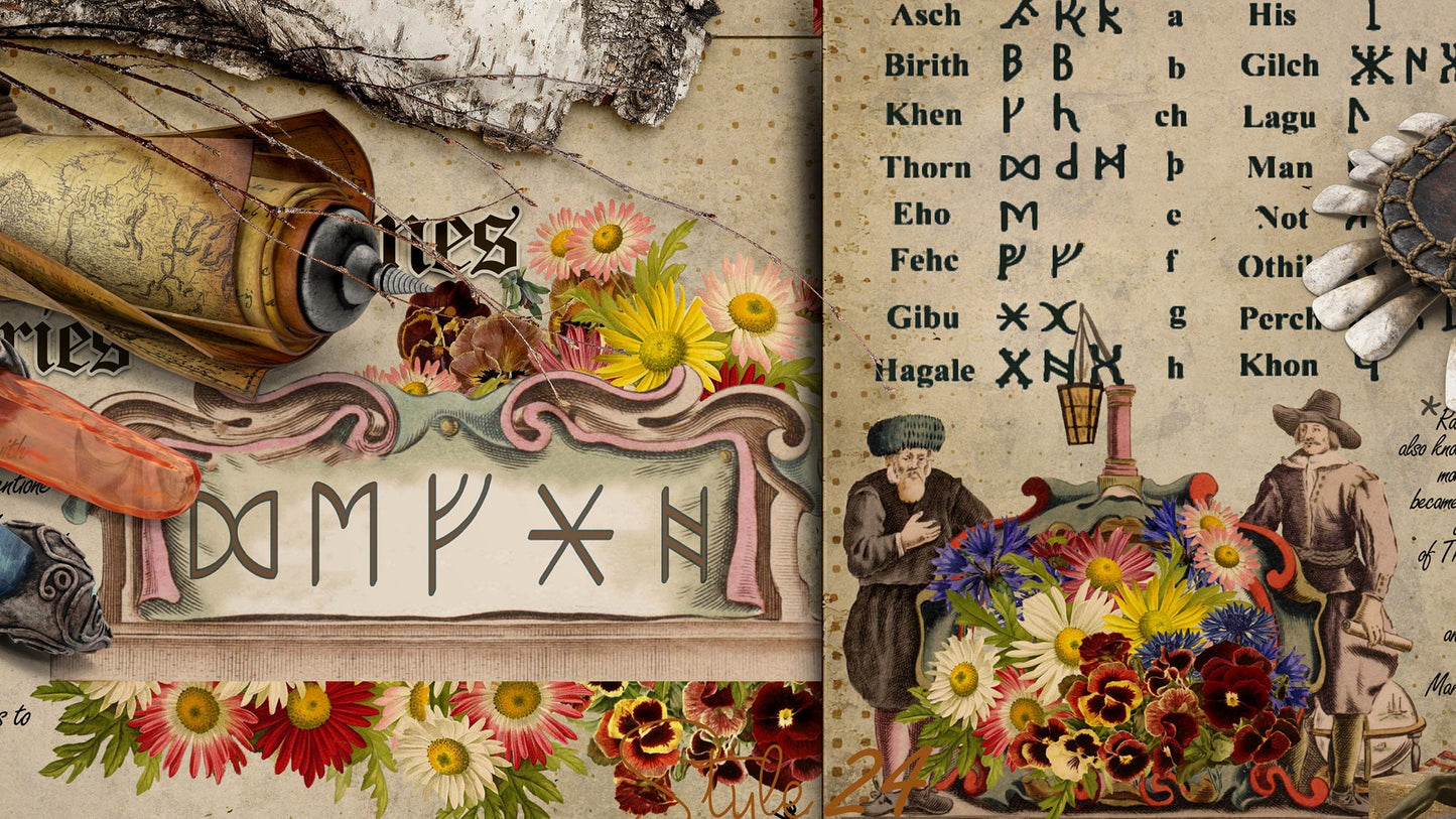 Book of Shadows No 8 Printable pages of Signs Symbols Runic Spiritual Symbolism Printable Runes BOS Wiccan Witchcraft Ancient