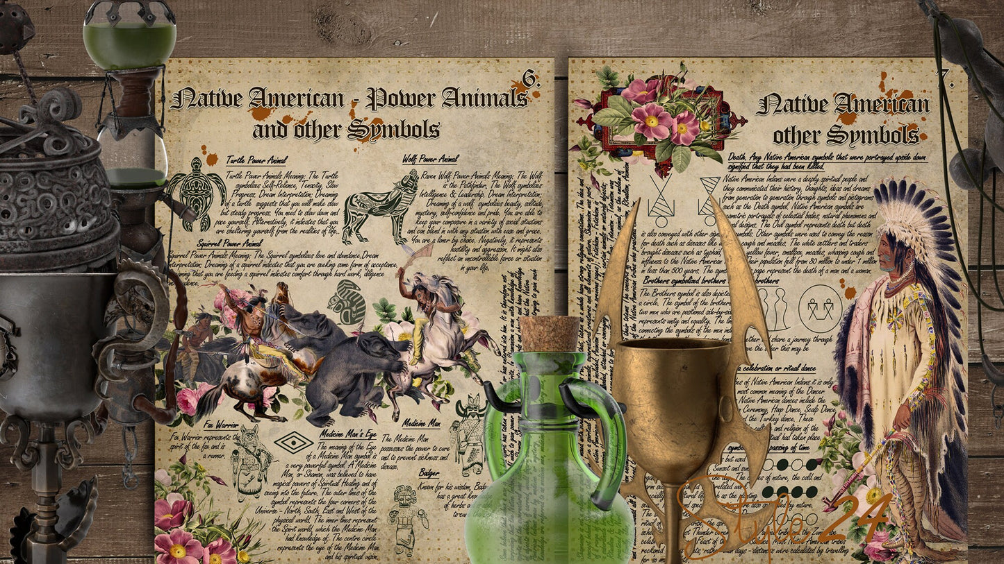 Book of Shadows No 10 Printable pages of Signs Symbols Native American  Spiritual Symbolism  Printable  BOS  Wiccan Witchcraft Ancient