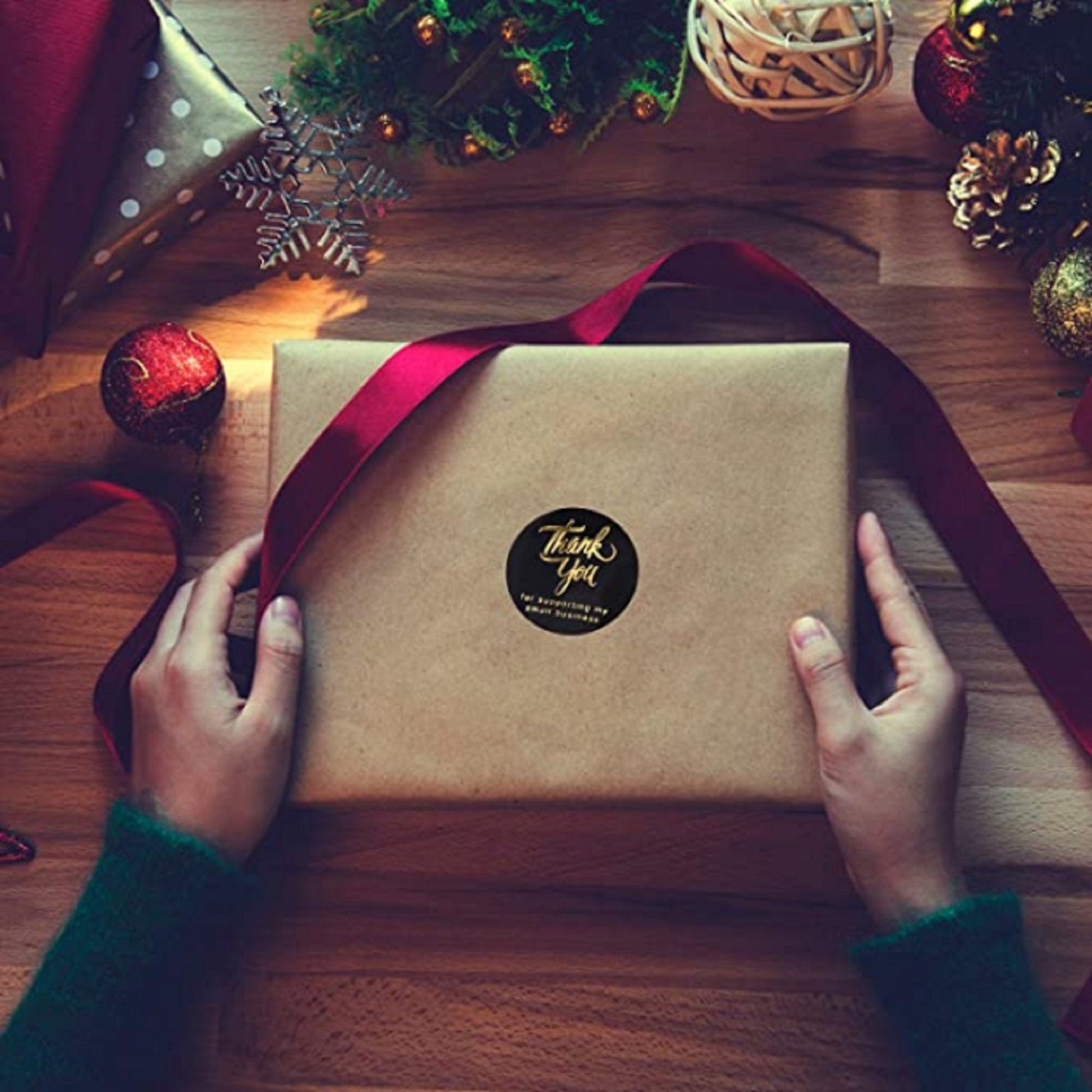 Thank You for Supporting My Small Business Stickers | Round Labels | Use on Bags, Boxes, Envelope | 500 Labels Per Roll | Tamper Proofing