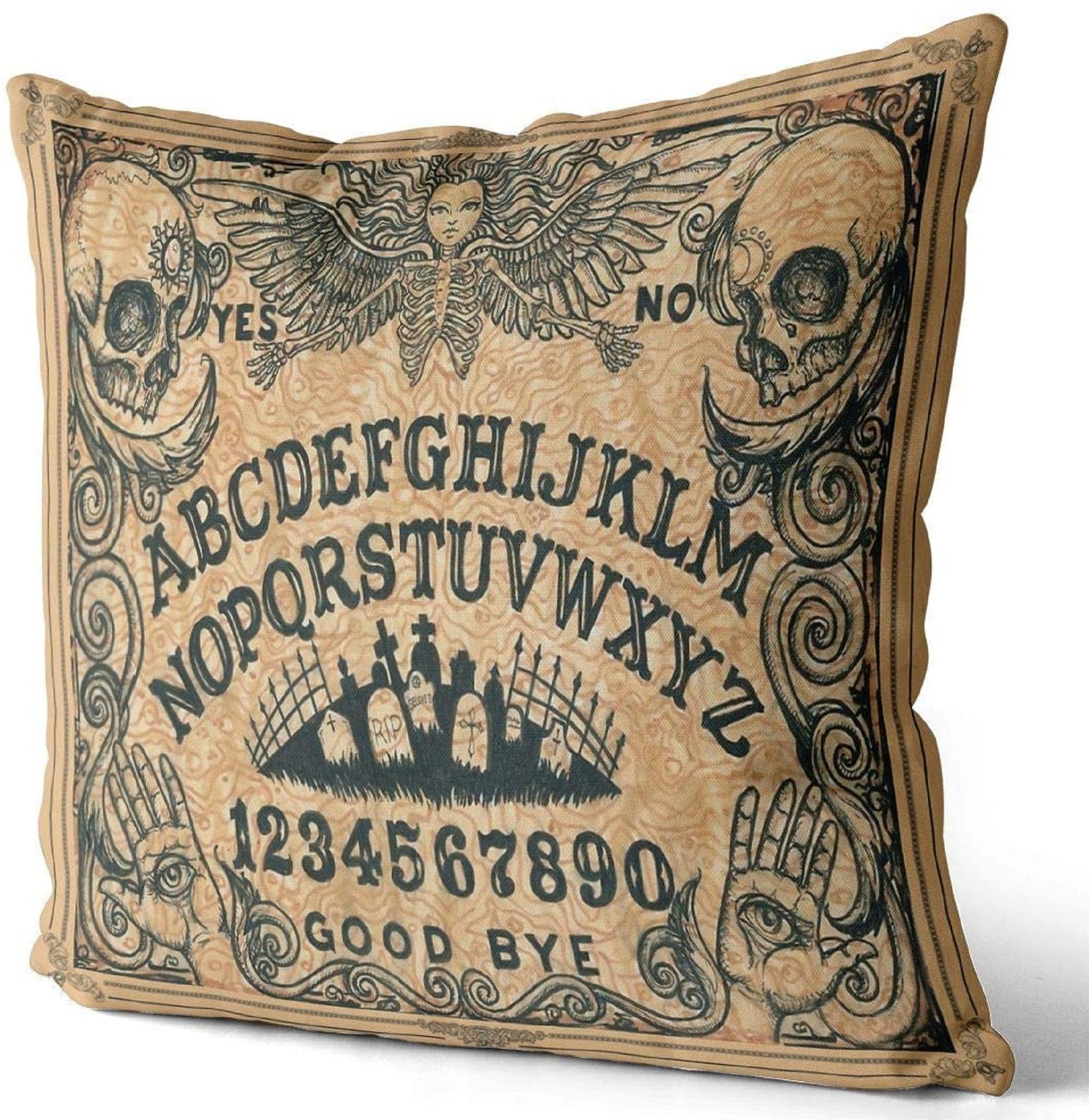 Ouija Board Horror Movie Square  Linen Pillow Covers No Inserts Included Both Sides Printed Set of 2 Choose Your Size From 16X16 to 26X26