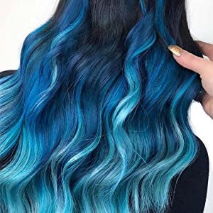 Blue Ocean Wave Long Big Wave Synthetic Heat Resistant Wig 24" | Wig Cap Included | Free Shipping