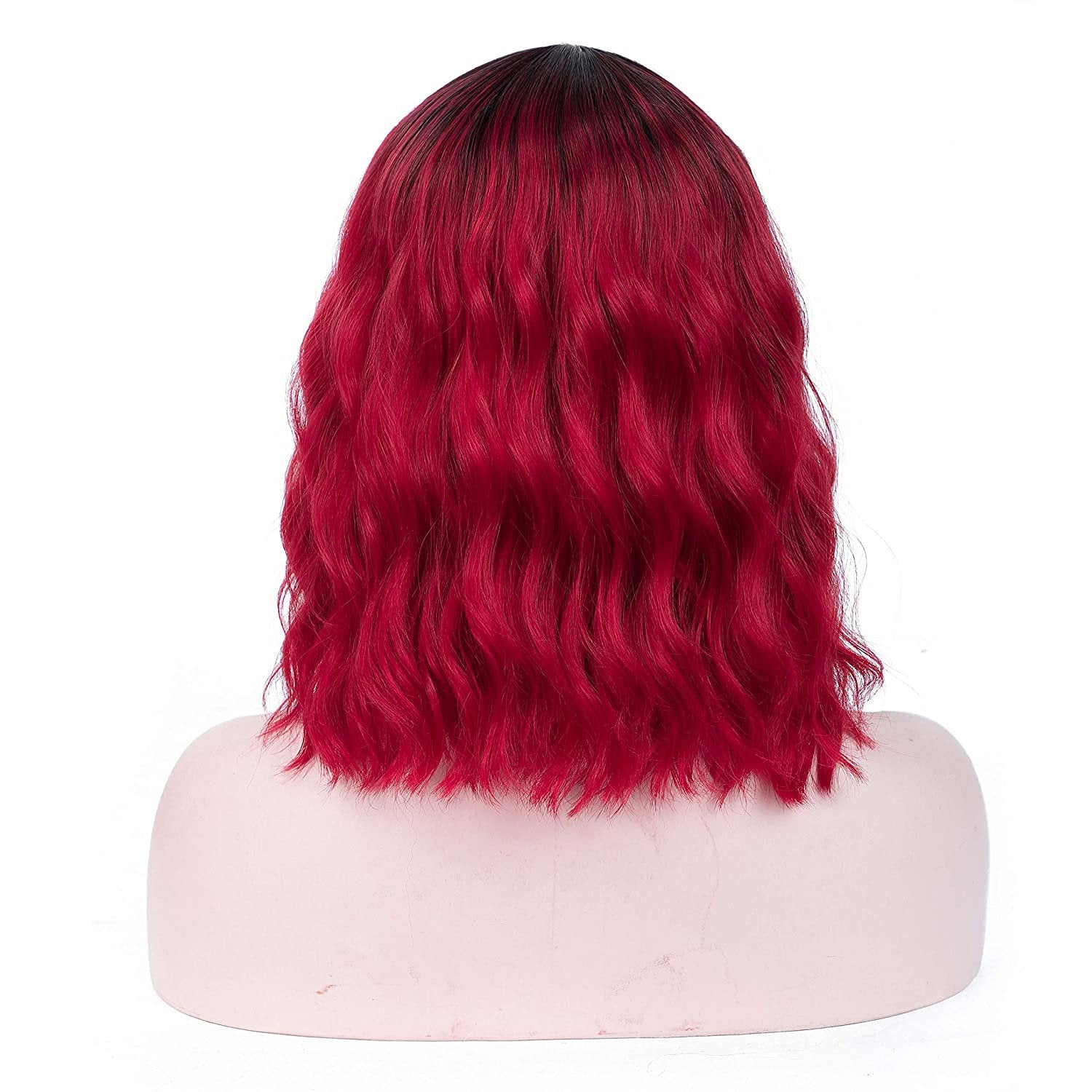 Red Black Ombre | Daily Wear | Cosplay | Dress Up | Photo Shoot | Short Wig with Bangs | Top Of The Line Heat Resistant Synthetic Fiber 12"