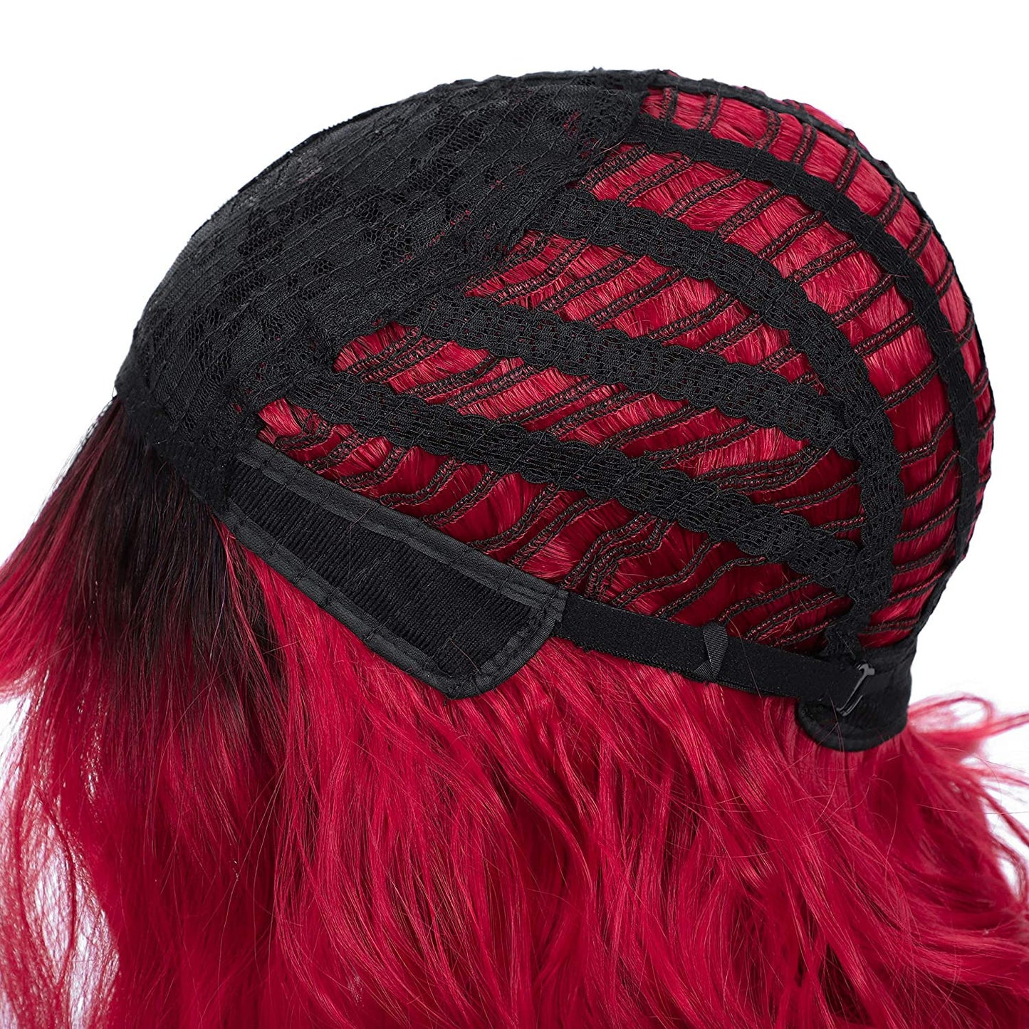 Red Black Ombre | Daily Wear | Cosplay | Dress Up | Photo Shoot | Short Wig with Bangs | Top Of The Line Heat Resistant Synthetic Fiber 12"