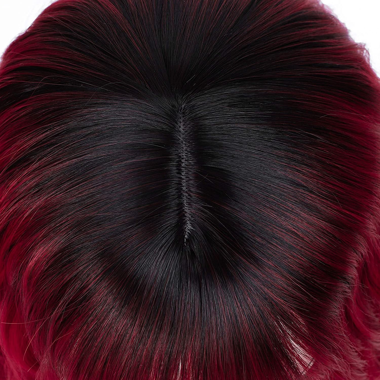 Red Black Ombre | Daily Wear | Cosplay | Dress Up | Photo Shoot | Short Wig with Bangs | Top Of The Line Heat Resistant Synthetic Fiber 12"