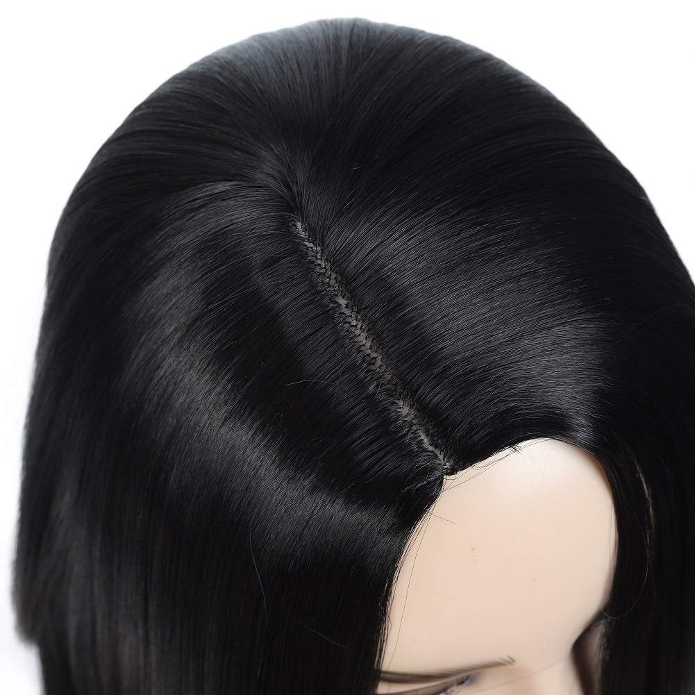 Top Quality Black Bob Quick Straight No Bangs Synthetic Wig High Temperature Heat Resistant 150% Density 14" +/-  Top Selling Ready To Ship