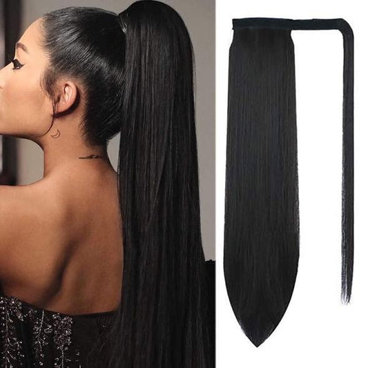 30-Second Dream Ponytail Extension(Straight) Long Straight Ponytail Wrap Around 22" Synthetic Hair Extension