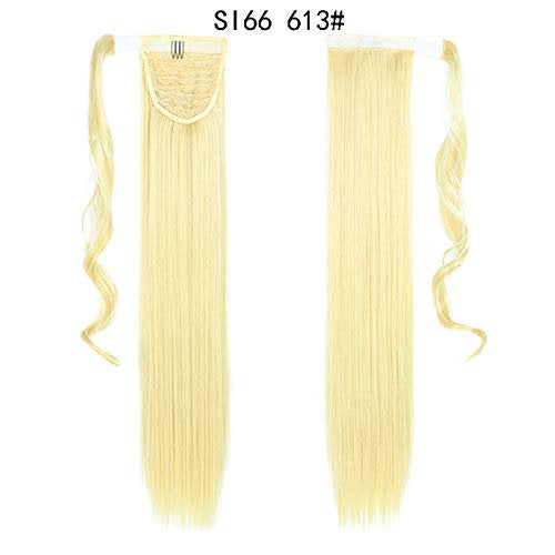 30-Second Dream Ponytail Extension(Straight) Long Straight Ponytail Wrap Around 22" Synthetic Hair Extension #613 Blonde