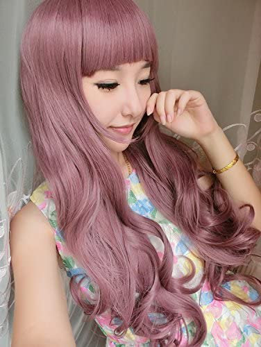 Grape Purple Wavy 26"| Trendy Wigs | Synthetic Top Quality Heat Resistant Fiber | Human Hair Feel | Free Shipping Delivery in 3 to 5 Days