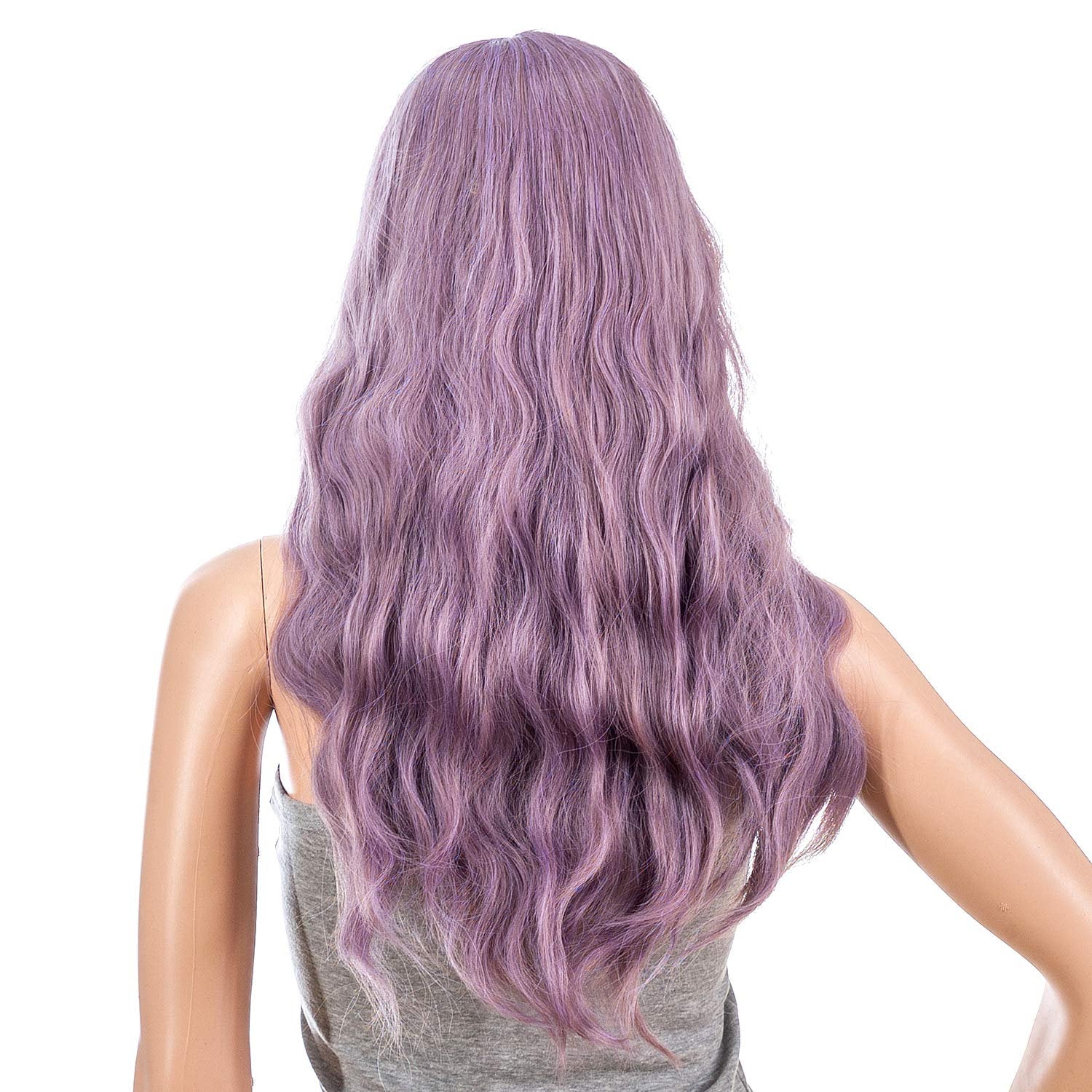 Dusty Pink Purple Wavy 26" | Trendy Wigs | Synthetic Top Quality Heat Resistant Fiber | Human Hair Feel | Instant Hair Style Transformation