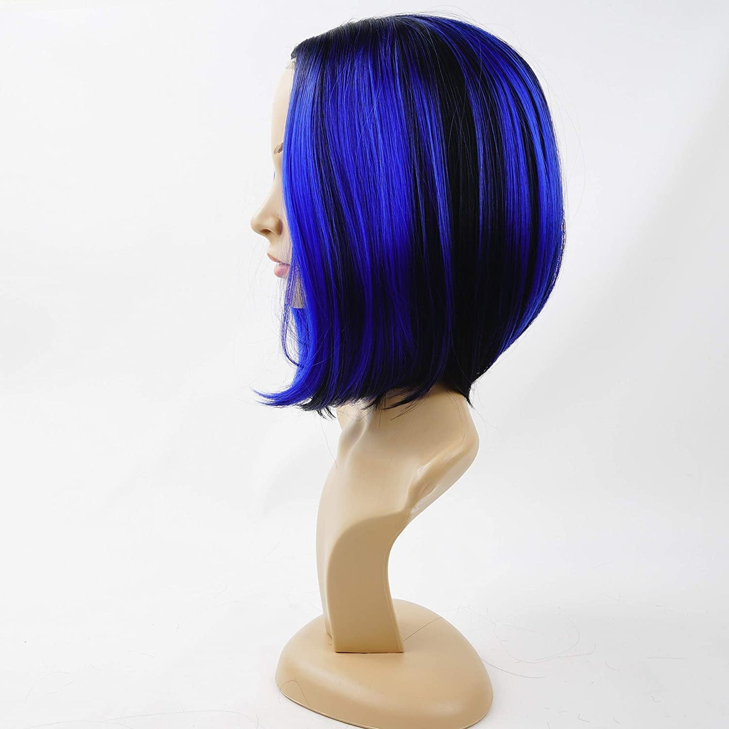 Cobalt Blue Ombre Shoulder Length 14" Bob Synthetic  | Top Quality Heat Resistant Fiber | Human Hair Feel | WIG Cap Included | Free Shipping