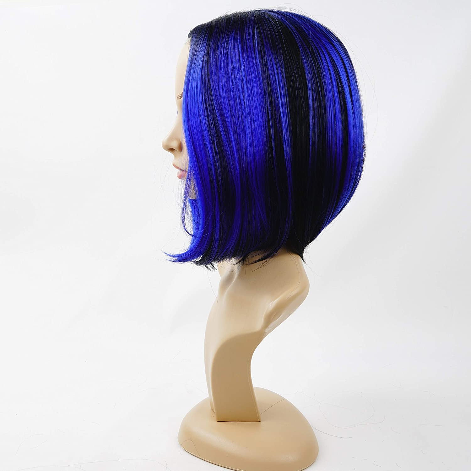 Cobalt Blue Ombre Shoulder Length 14" Bob Synthetic  | Top Quality Heat Resistant Fiber | Human Hair Feel | WIG Cap Included | Free Shipping