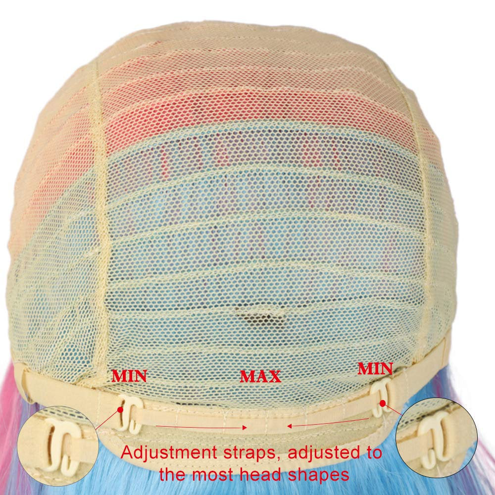 Trendy Wavy | Rainbow | Unicorn | Mermaid | 24" Long Synthetic | Human Hair Feel | Drag Queen | Custom Colored | Stage Performer | Ombre Wig