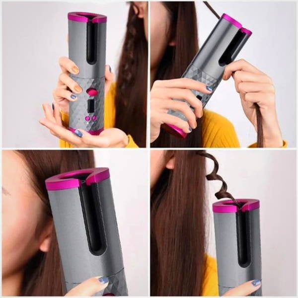 Auto Rotating Hair Curler | USB Chargeable | World's first cordless hair curler |  Perfect Curls within seconds even on the GO!