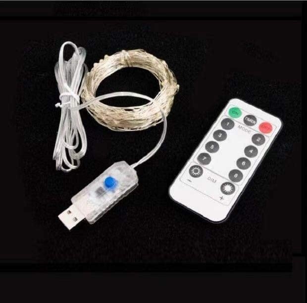 LED Fairy String Lights 33Ft with 100 Multi Color Lights & 60 Photo Clips Remote 8 Modes Hang Photo Picture Bedroom Decoration USB Operated