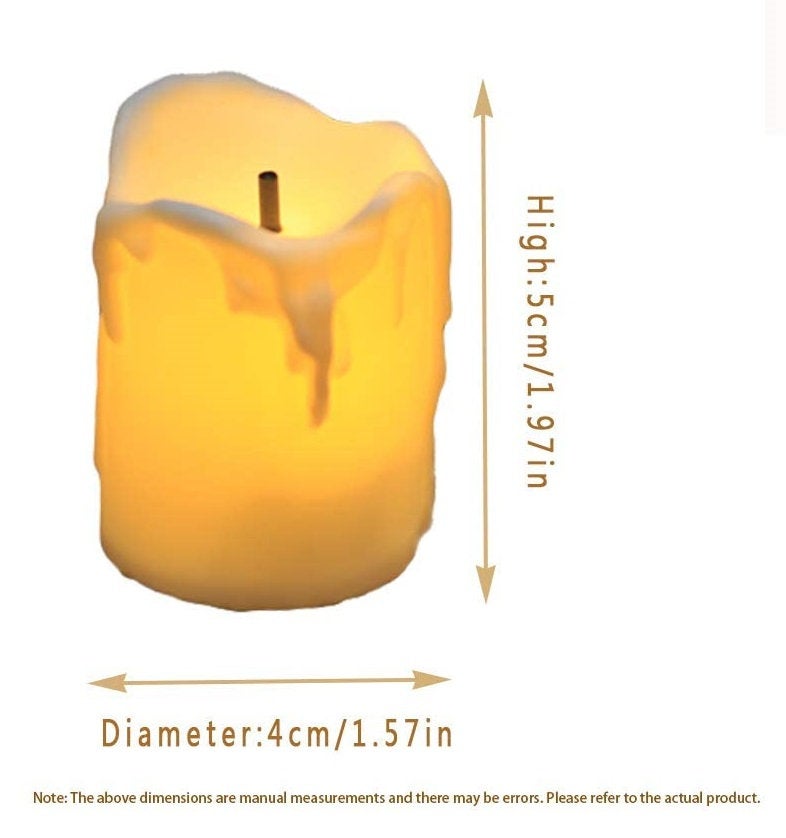 Flameless Candles | LED Flameless | Votive Candles | Battery Operated | 12 Pack Melted/Dripping | Batteries Included| Kid and Pet Safe