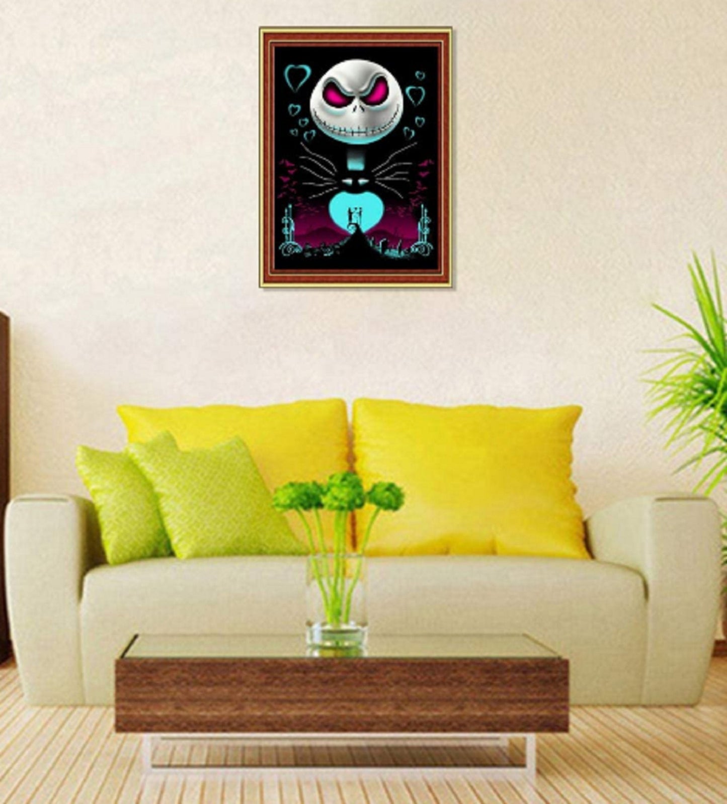 Nightmare before christmas jack skellington round full drill diy 5d diamond painting by number kit