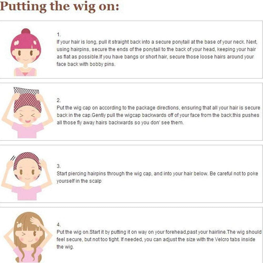 Anime costume party dress heat resistant synthetic curly wig with bangs pastel pink purple 24"