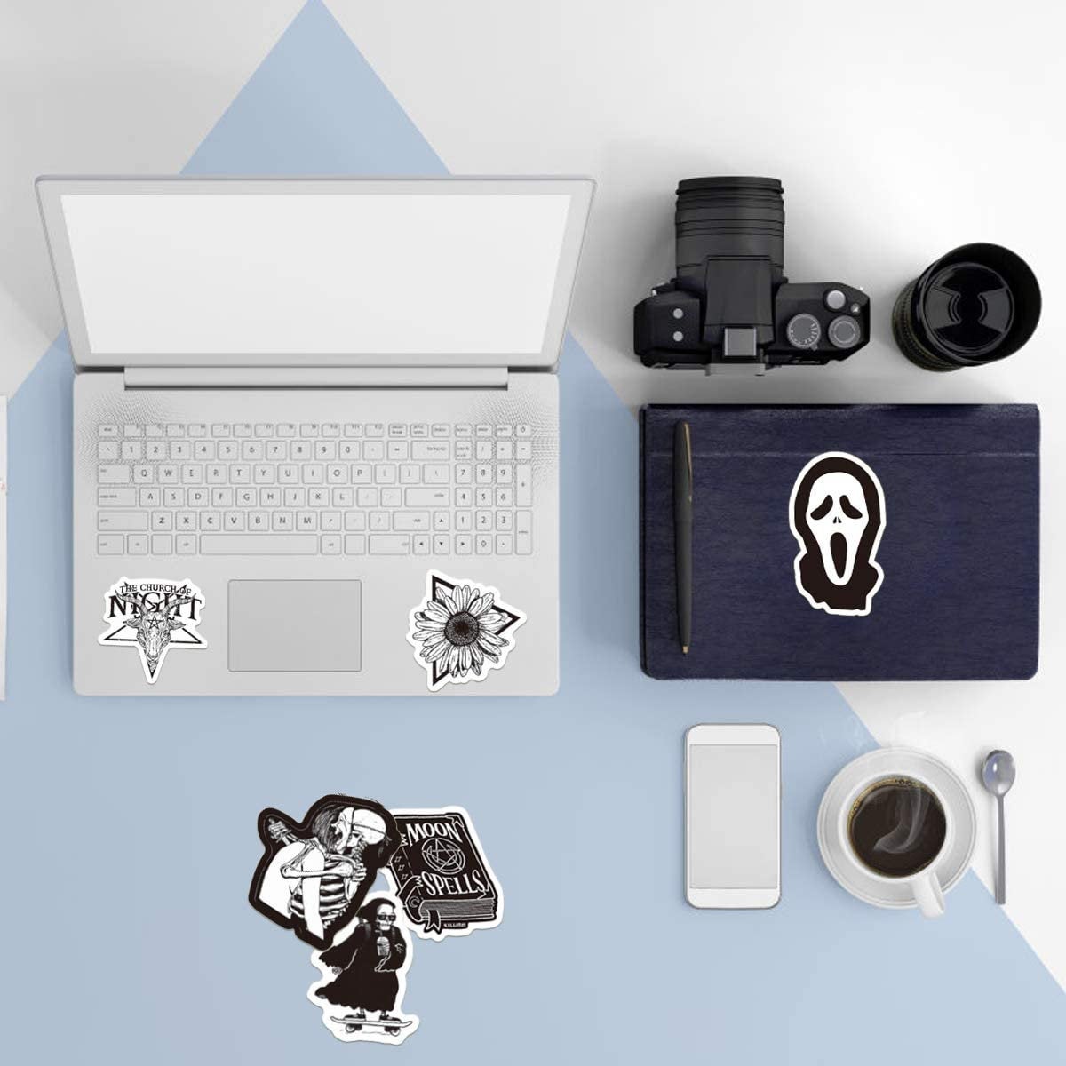 Gothic stickers 50 pieces no repeat removable vinyl diy trendy aesthetic decal stickers