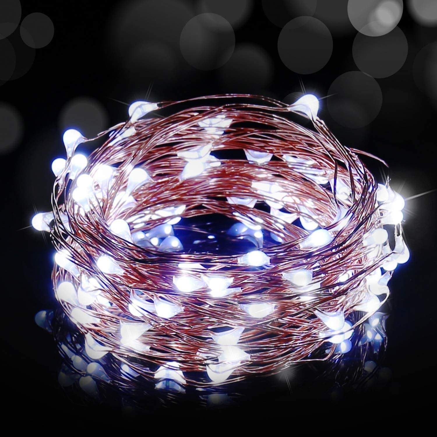 Led fairy string lights copper wire indoor festival christmas wedding party patio decorative window choice of colors