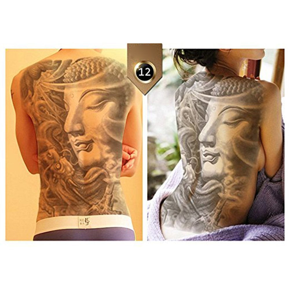 Extra Large Back Temporary Tattoos Sexy Tattoos Sticker for Men or Women Size: Approx. 13" Wide and 19" Long Beautiful Vivid Color Sets