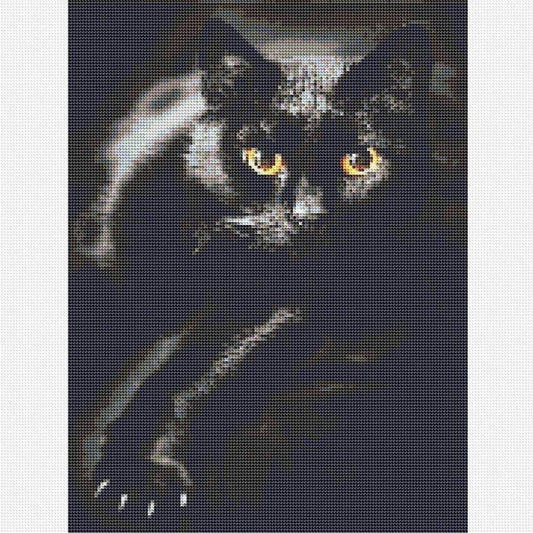 Black cat | 5d diamond diy art full drill embroidery painting kit | home wall art décor | 11.8x15.7in | the perfect relaxation gift idea