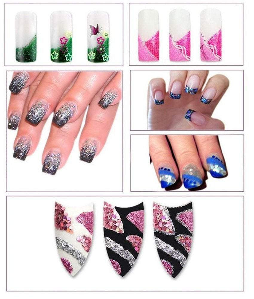 Fine glitter, 45 assorted color arts and craft glitter, eyeshadow makeup nail art pigment glitter, art manicure, make-up