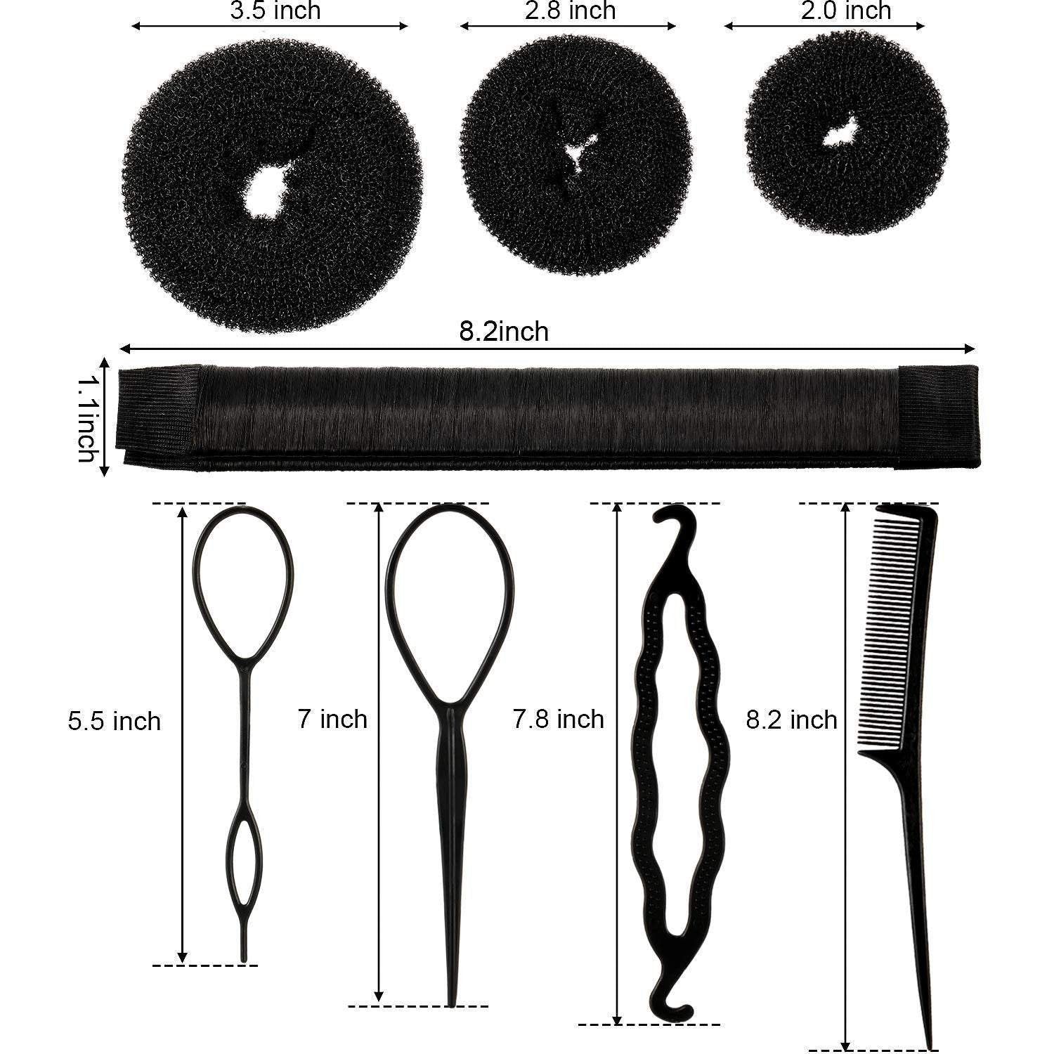 Complete hair bun shaper styling set | everything you need for making the trending cat ear buns | works with any hair type or length