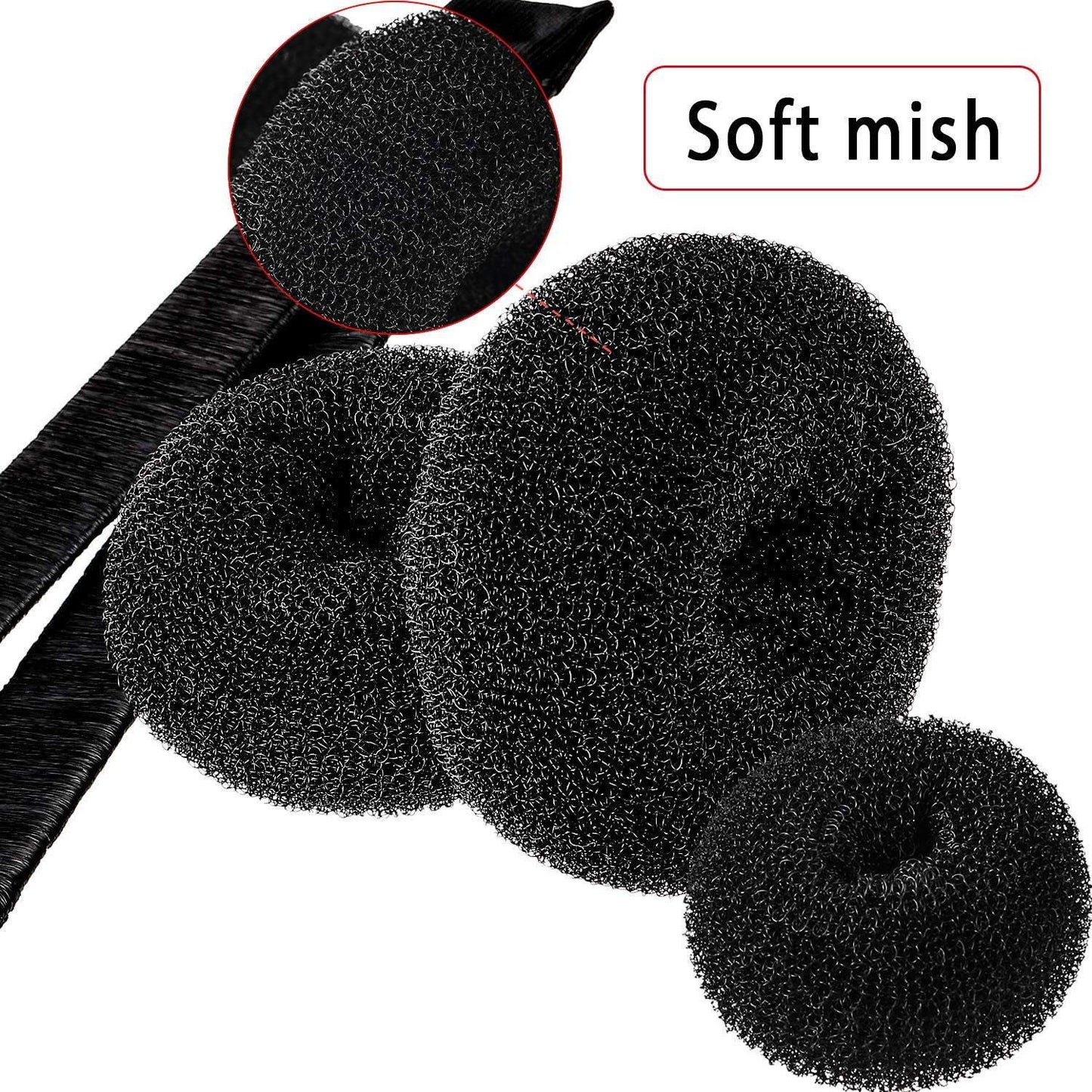 Complete hair bun shaper styling set | everything you need for making the trending cat ear buns | works with any hair type or length