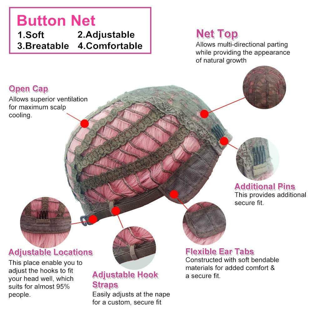 Gorgeous fashion goddess pink wig with bangs  | trendy wigs | synthetic top quality heat resistant fiber | human hair feel | free shipping