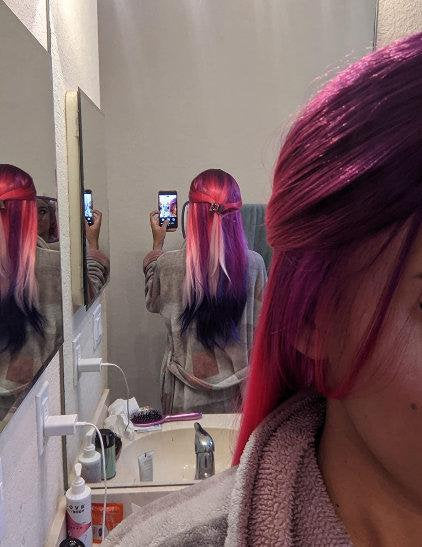 Andromeda | trendy five color rainbow | unicorn | mermaid | straight synthetic | heat resistant | daily wear | cosplay fashion party wig 26"