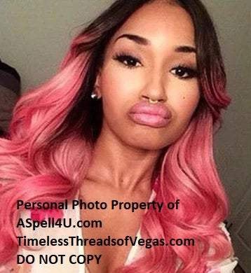Black to candy pink ombre | big wave | 26" synthetic | human hair feel | drag queen | trendy custom styled | stage performer wig