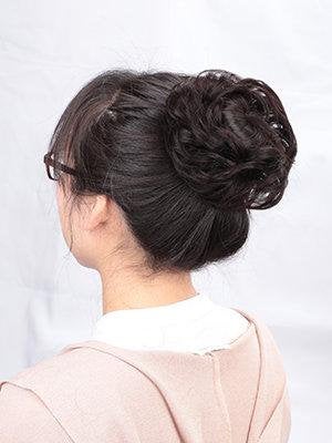 Attractive large thick curly scrunchie messy bun updo clip in hair piece extensions