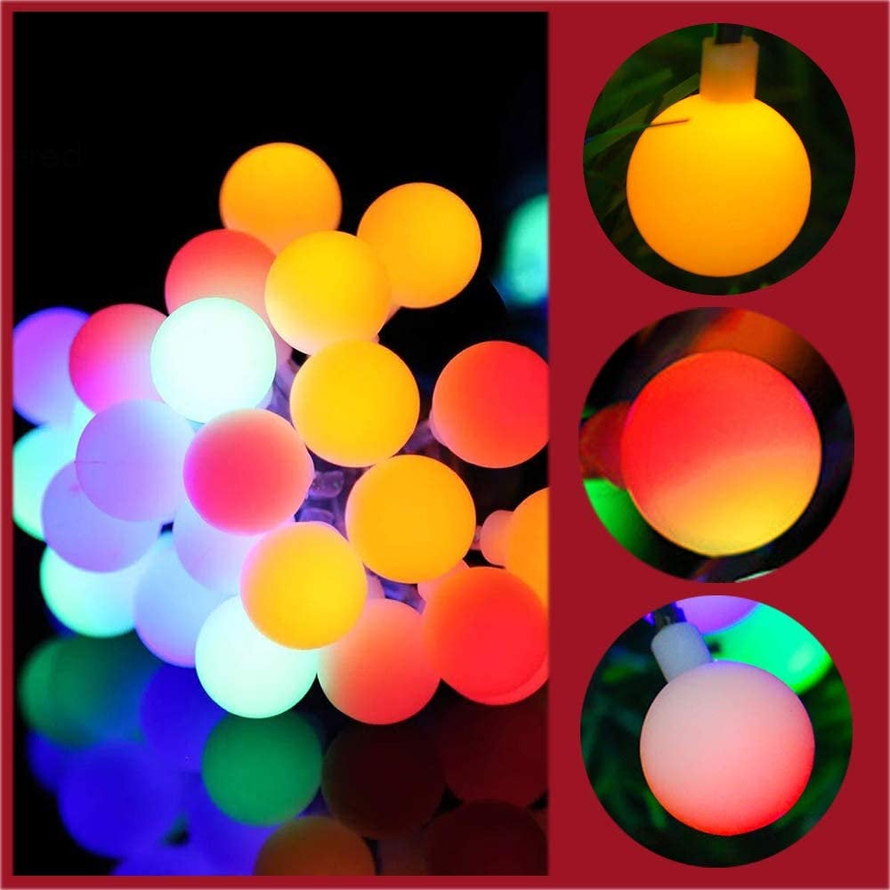 Indoor Outdoor Fairy String Lights 40 LED Battery Operated Multicolor Home Décor, Party, Wedding Decorations (Round, Multicolor)
