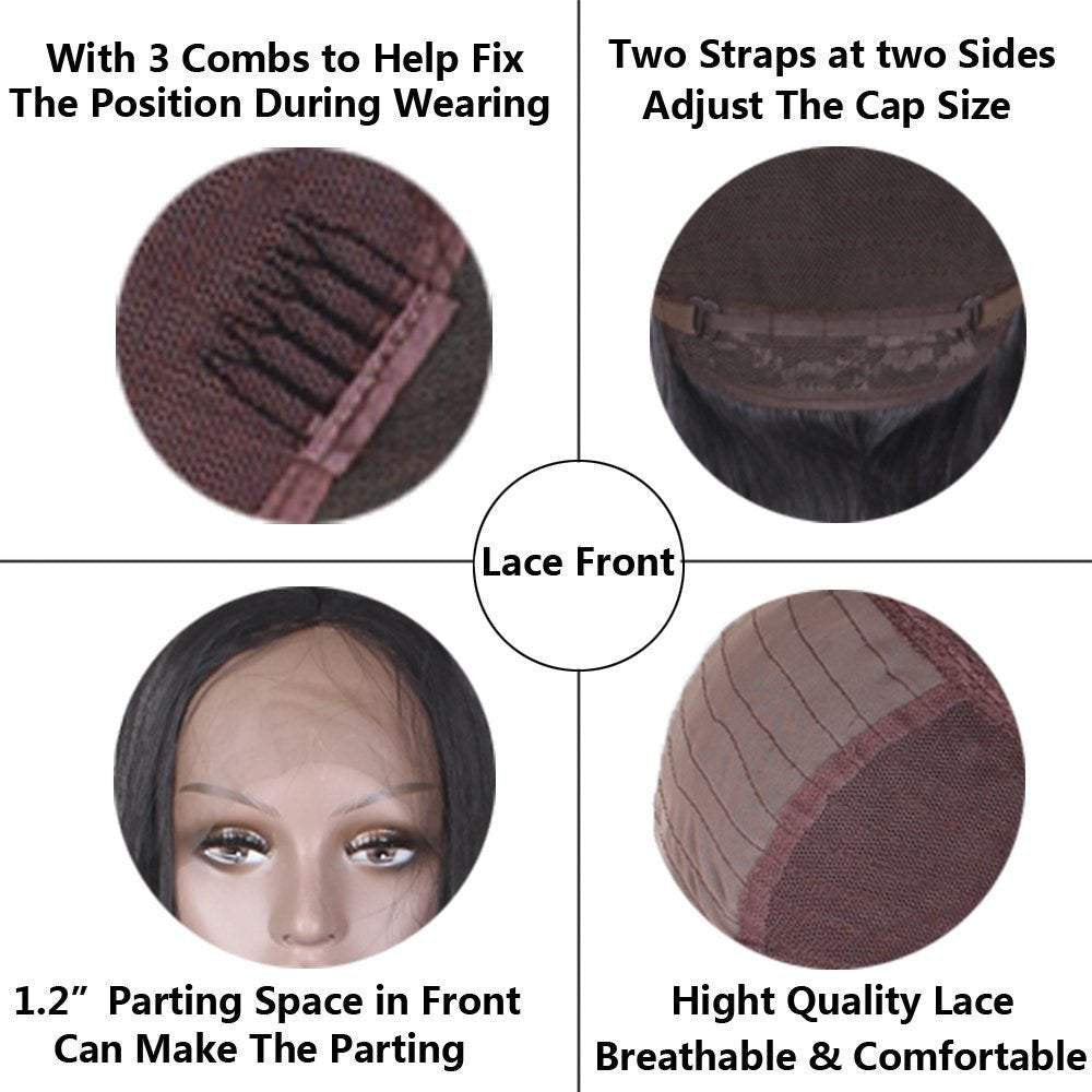 Trendy wig | dusty pink | lace front | hand dyed | black pink ombre | synthetic 26" wig |