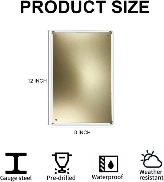 Black Cat Knowledge Sign | Black Cat Lover Gift | Kitchen Decor Bar Bathroom Garden Home Outdoor Decoration | Metal Tin Signs 8 x 12 Inch