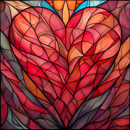 5 Stained Glass Lovers Digital Paper Fantasy Art Print DIY Cottage Core Wall Art Make Your Own Poster Cards Home Decor Instant Download Digital AI Art Can Printed Up To 36x48