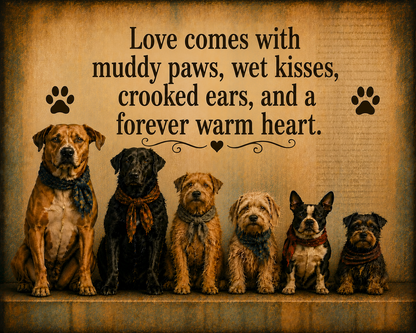 Dog Quote Wall Art PNG Download Farmhouse Pet Decor Printable Dog Lover Artwork Rustic Animal Quote Digital Download